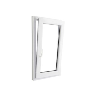 Fenêtre 1 vantail oscillo-battante, tirant droit double vitrage GoodHome en PVC blanc l.65 x H.108 cm