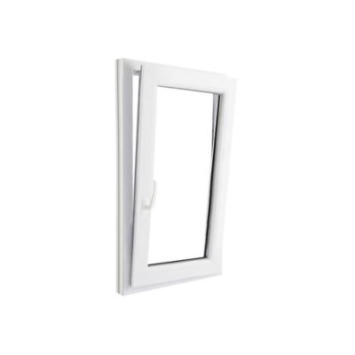 Fenêtre 1 vantail oscillo-battante, tirant droit double vitrage GoodHome en PVC blanc l.65 x H.118 cm