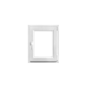 Fenêtre 1 vantail oscillo-battante, tirant droit double vitrage GoodHome en PVC blanc l.65 x H.78 cm