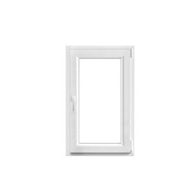 Fenêtre 1 vantail oscillo-battante, tirant droit double vitrage GoodHome en PVC blanc l.65 x H.98 cm