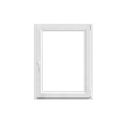 Fenêtre 1 vantail oscillo-battante, tirant droit double vitrage GoodHome en PVC blanc l.85 x H.108 cm