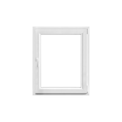 Fenêtre 1 vantail oscillo-battante, tirant droit double vitrage GoodHome en PVC blanc l.85 x H.98 cm