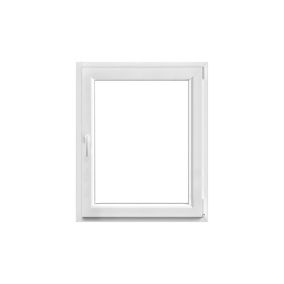 Fenêtre 1 vantail oscillo-battante, tirant droit double vitrage GoodHome en PVC blanc l.85 x H.98 cm