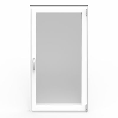 Fenêtre 1 vantail oscillo-battante, tirant gauche double vitrage GoodHome en aluminium blanc l.63 x H.77 cm