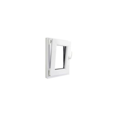 Fenêtre 1 vantail oscillo-battante, tirant gauche double vitrage GoodHome en PVC blanc l.45 x H.63 cm