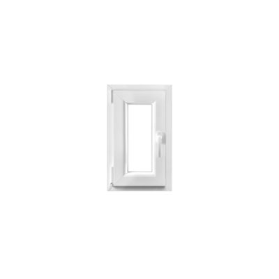 Fenêtre 1 vantail oscillo-battante, tirant gauche double vitrage GoodHome en PVC blanc l.45 x H.68 cm