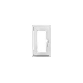 Fenêtre 1 vantail oscillo-battante, tirant gauche double vitrage GoodHome en PVC blanc l.45 x H.68 cm