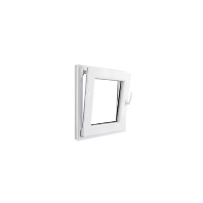 Fenêtre 1 vantail oscillo-battante, tirant gauche double vitrage GoodHome en PVC blanc l.55 x H.63 cm