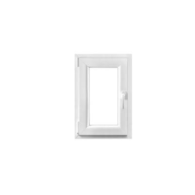 Fenêtre 1 vantail oscillo-battante, tirant gauche double vitrage GoodHome en PVC blanc l.55 x H.78 cm