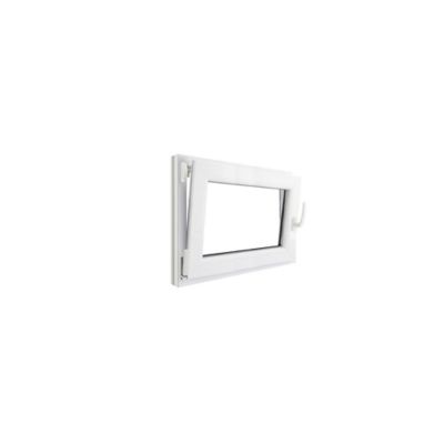 Fenêtre 1 vantail oscillo-battante, tirant gauche double vitrage GoodHome en PVC blanc l.65 x H.48 cm