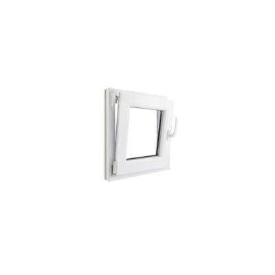 Fenêtre 1 vantail oscillo-battante, tirant gauche double vitrage GoodHome en PVC blanc l.65 x H.63 cm