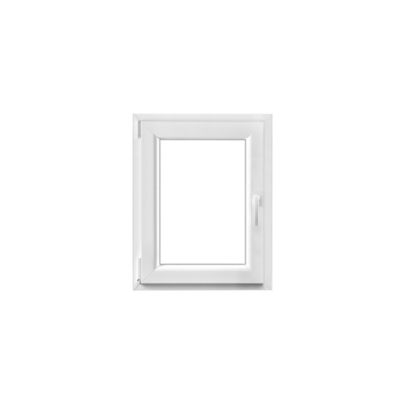 Fenêtre 1 vantail oscillo-battante, tirant gauche double vitrage GoodHome en PVC blanc l.65 x H.78 cm