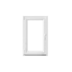 Fenêtre 1 vantail oscillo-battante, tirant gauche double vitrage GoodHome en PVC blanc l.65 x H.98 cm