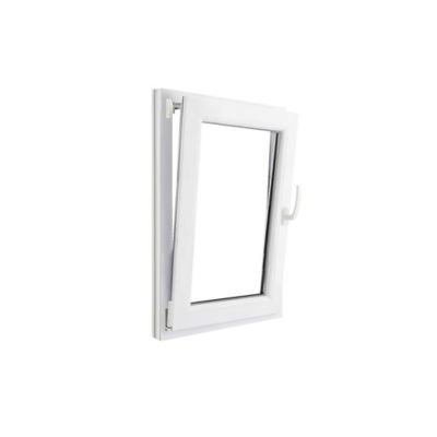 Fenêtre 1 vantail oscillo-battante, tirant gauche double vitrage GoodHome en PVC blanc l.65 x H.98 cm