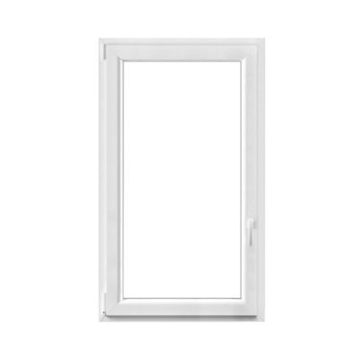 Fenêtre 1 vantail oscillo-battante, tirant gauche double vitrage GoodHome en PVC blanc l.85 x H.138 cm