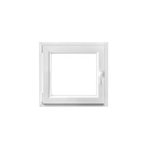 Fenêtre 1 vantail oscillo-battante, tirant gauche double vitrage GoodHome en PVC blanc l.85 x H.78 cm