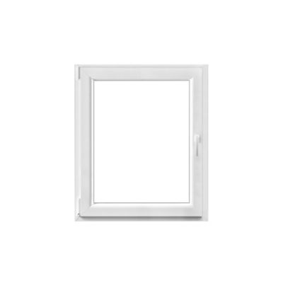 Fenêtre 1 vantail oscillo-battante, tirant gauche double vitrage GoodHome en PVC blanc l.85 x H.98 cm