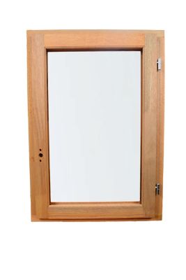 Fenêtre 1 vantail tirant droit double vitrage GoodHome en bois marron l.65 x H.97,8 cm