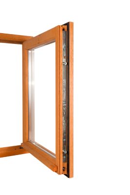 Fenêtre 1 vantail tirant gauche double vitrage GoodHome en bois marron l.65 x H.77,8 cm