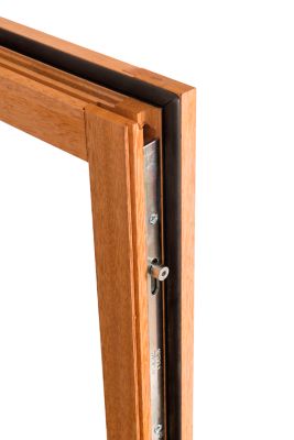 Fenêtre 1 vantail tirant gauche double vitrage GoodHome en bois marron l.65 x H.77,8 cm
