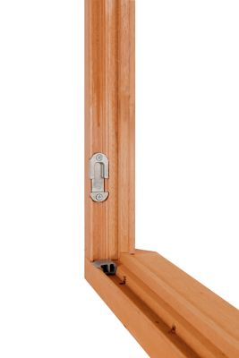 Fenêtre 1 vantail tirant gauche double vitrage GoodHome en bois marron l.65 x H.77,8 cm