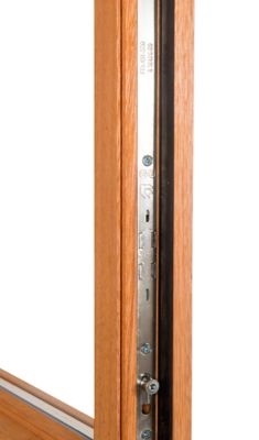 Fenêtre 1 vantail tirant gauche double vitrage GoodHome en bois marron l.65 x H.77,8 cm