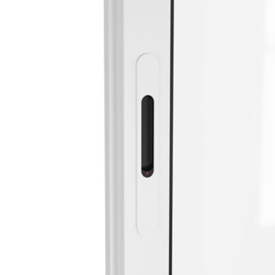 Fenêtre 2 vantaux coulissante double vitrage GoodHome en aluminium blanc l.103 x H.77 cm