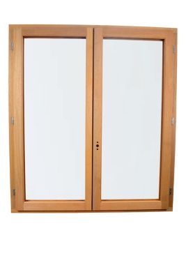 Fenêtre 2 vantaux tirant droit double vitrage GoodHome en bois marron l.105 x H.77,8 cm