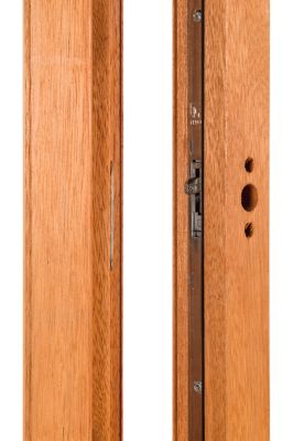 Fenêtre 2 vantaux tirant droit double vitrage GoodHome en bois marron l.125 x H.117,8 cm