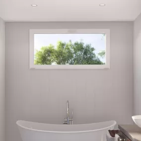 Fenêtre abattant alu GoodHome blanc - l.100 x h.45 cm