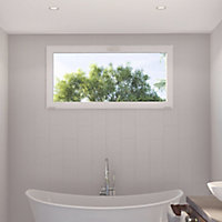 Fenêtre abattant alu GoodHome blanc - l.60 x h.45 cm