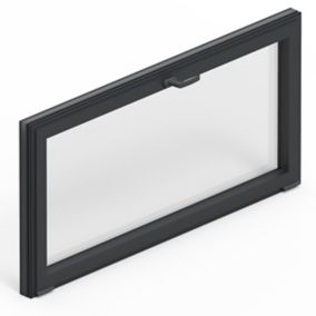 Fenêtre abattant alu GoodHome gris - l.120 x h.45 cm