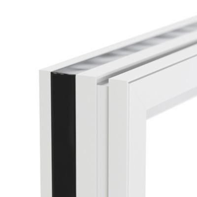 Fenêtre abattante par le haut double vitrage GoodHome en aluminium blanc l.103 x H.47 cm