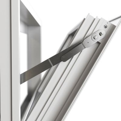 Fenêtre abattante par le haut double vitrage GoodHome en aluminium blanc l.103 x H.47 cm