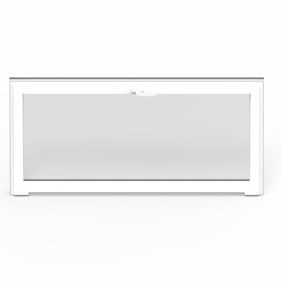 Fenêtre abattante par le haut double vitrage GoodHome en aluminium blanc l.103 x H.47 cm