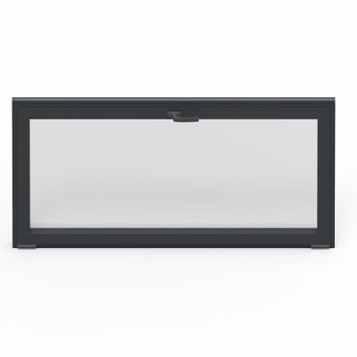 Fenêtre abattante par le haut double vitrage GoodHome en aluminium gris l.103 x H.47 cm