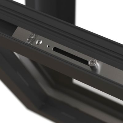 Fenêtre abattante par le haut double vitrage GoodHome en aluminium gris l.63 x H.47 cm
