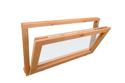 Fenêtre abattante par le haut double vitrage GoodHome en bois marron l.105 x H.47,8 cm