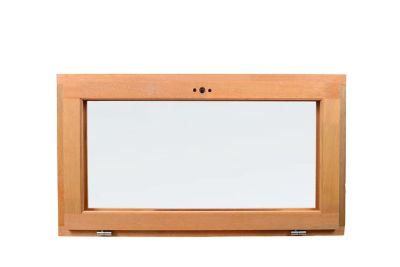 Fenêtre abattante par le haut double vitrage GoodHome en bois marron l.125 x H.47,8 cm