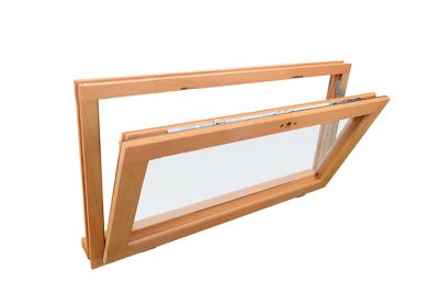 Fenêtre abattante par le haut double vitrage GoodHome en bois marron l.125 x H.47,8 cm