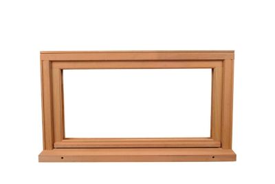 Fenêtre abattante par le haut double vitrage GoodHome en bois marron l.125 x H.47,8 cm