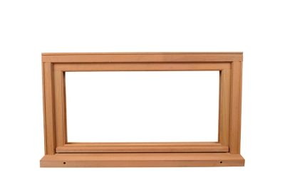 Fenêtre abattante par le haut double vitrage GoodHome en bois marron l.65 x H.47,8 cm