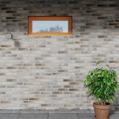 Fenêtre abattante par le haut double vitrage GoodHome en bois marron l.85 x H.47,8 cm