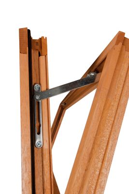 Fenêtre abattante par le haut double vitrage GoodHome en bois marron l.85 x H.47,8 cm