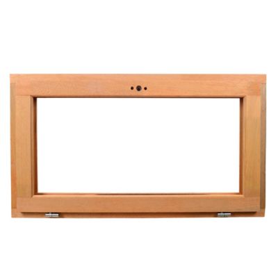 Fenêtre abattante par le haut double vitrage GoodHome en bois marron l.85 x H.47,8 cm