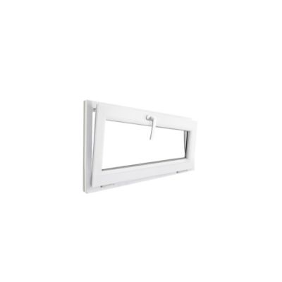 Fenêtre abattante par le haut double vitrage GoodHome en PVC blanc l.105 x H.63 cm