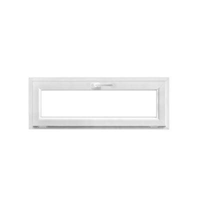 Fenêtre abattante par le haut double vitrage GoodHome en PVC blanc l.125 x H.48 cm