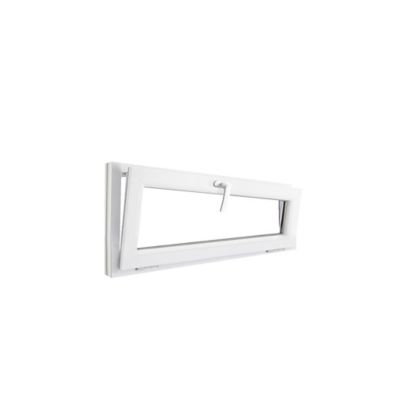 Fenêtre abattante par le haut double vitrage GoodHome en PVC blanc l.125 x H.48 cm