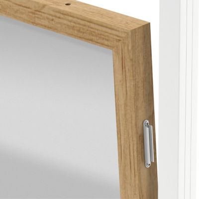 Fenêtre Alara givrée contour chêne 100 x h.100 cm