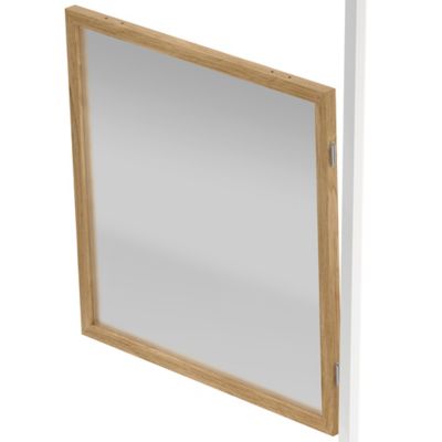 Fenêtre Alara givrée contour chêne 100 x h.100 cm